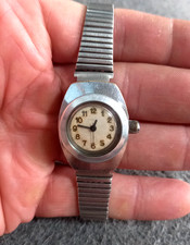 RARE Vintage Soviet Ladies Watch ZARIA AMPHIBIA 17j USSR Serviced / Guaranteed