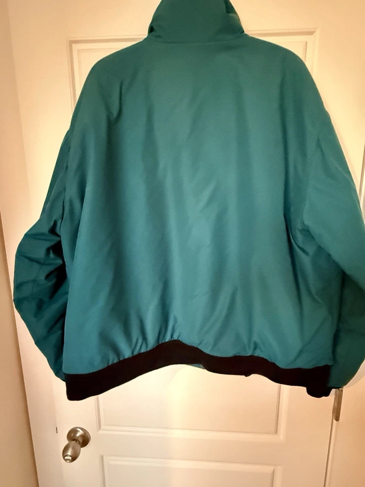 L.L.Bean Men's XL Vintage 90s Warm-Up Jacket Portland Teal/Maroon Retro Preppy  - Image 4 of 4