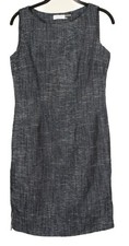 Calvin Klein Dress Women’s 4 Blue Sheath Sleeveless Side Zippers Lined