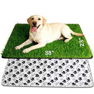 Grass Pee Pads for Dogs, 38×23'', Reusable & Washable Dog Pee Pad for Large Pe...