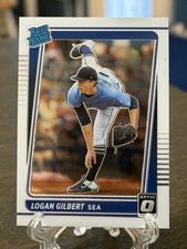 2021 Panini Donruss Optic - Rated Rookie Logan Gilbert #141 (RC) + BONUS CARD. rookie card picture