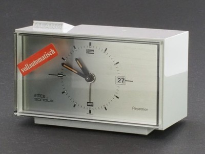 EMES sonolux Repetition alter Wecker hellgrau Retro 69-8078 NEU/OVP NOS; K85 965