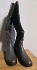 Neue Damen Lederstiefel Stiefelette Leder Stiefel Langschaftstiefel Grau Gr 39