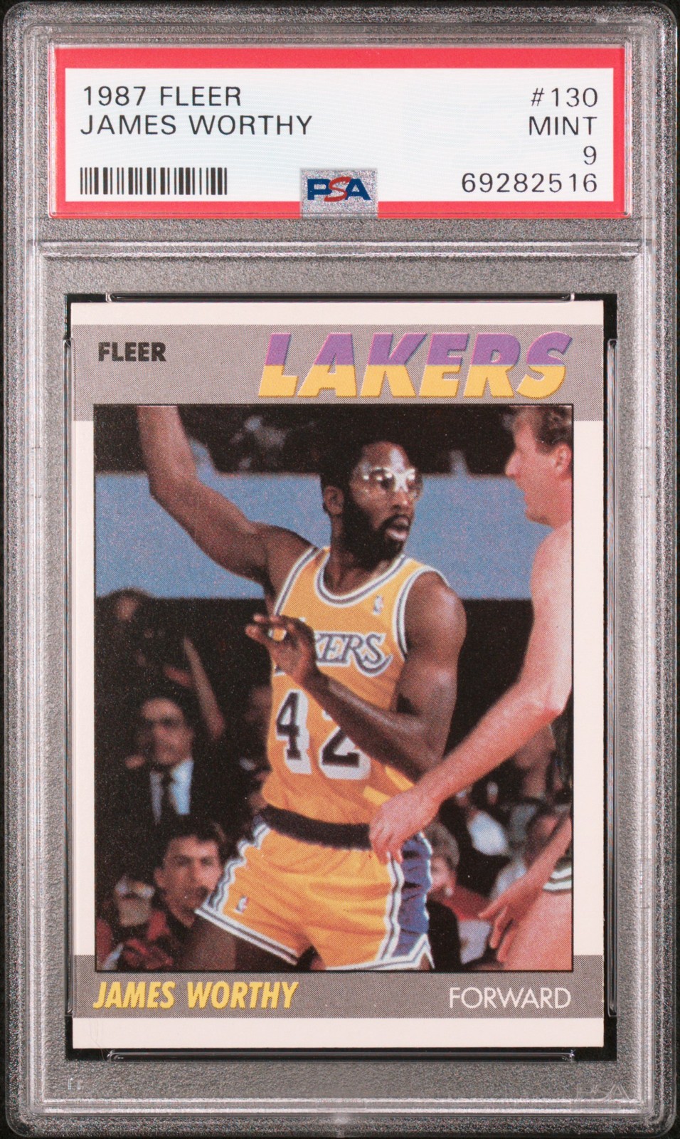 1987 FLEER #130 JAMES WORTHY PSA 9