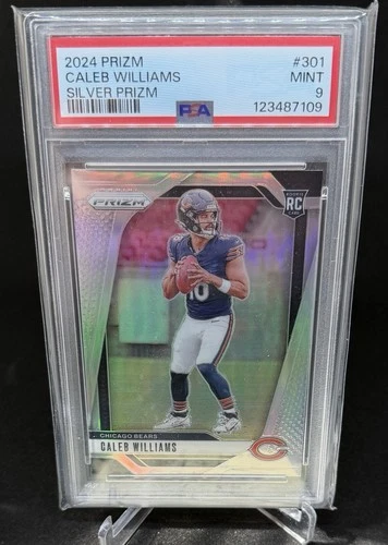 2024 Prizm Caleb Williams #301 SILVER PSA 9 Chicago Bears