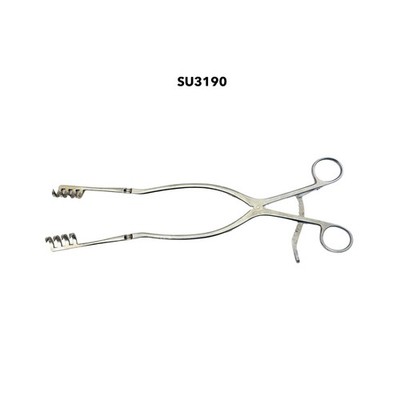 V. Mueller SU3190 Beckman Goiter Retractor 4 X 4 Prongs Length 12 Inch