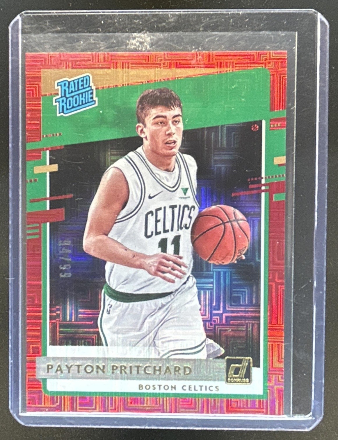 2020-21 Panini Donruss Payton Pritchard Choice Red Rookie RC #/99 Celtics