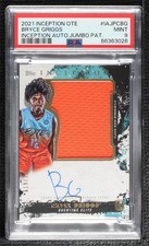 2021 Inception OTE Overtime Elite Cards Bryce Griggs PSA 9 Jumbo Patch Auto 8d2