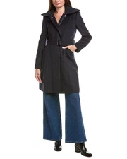 Sam Edelman Asymmetrical Wool-Blend Trench Coat Women's