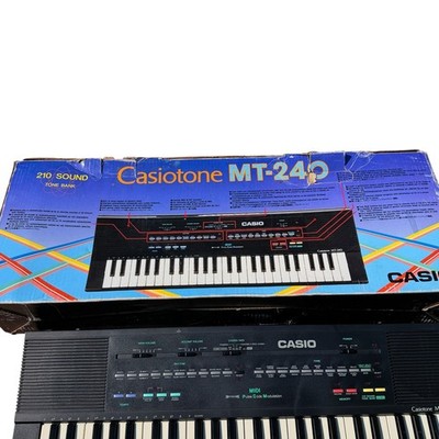 【ヴィンテージ】CASIO MT-240 カシオトーン MIDIシンセサイザー Casio Casiotone Mt-240 49 Key Electronic Keyboard Synth 210 Sound