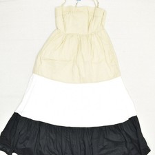 J. Crew Women's Fit & Flare Midi Dress Peasant Cotton Multicolor Size 0 Summer