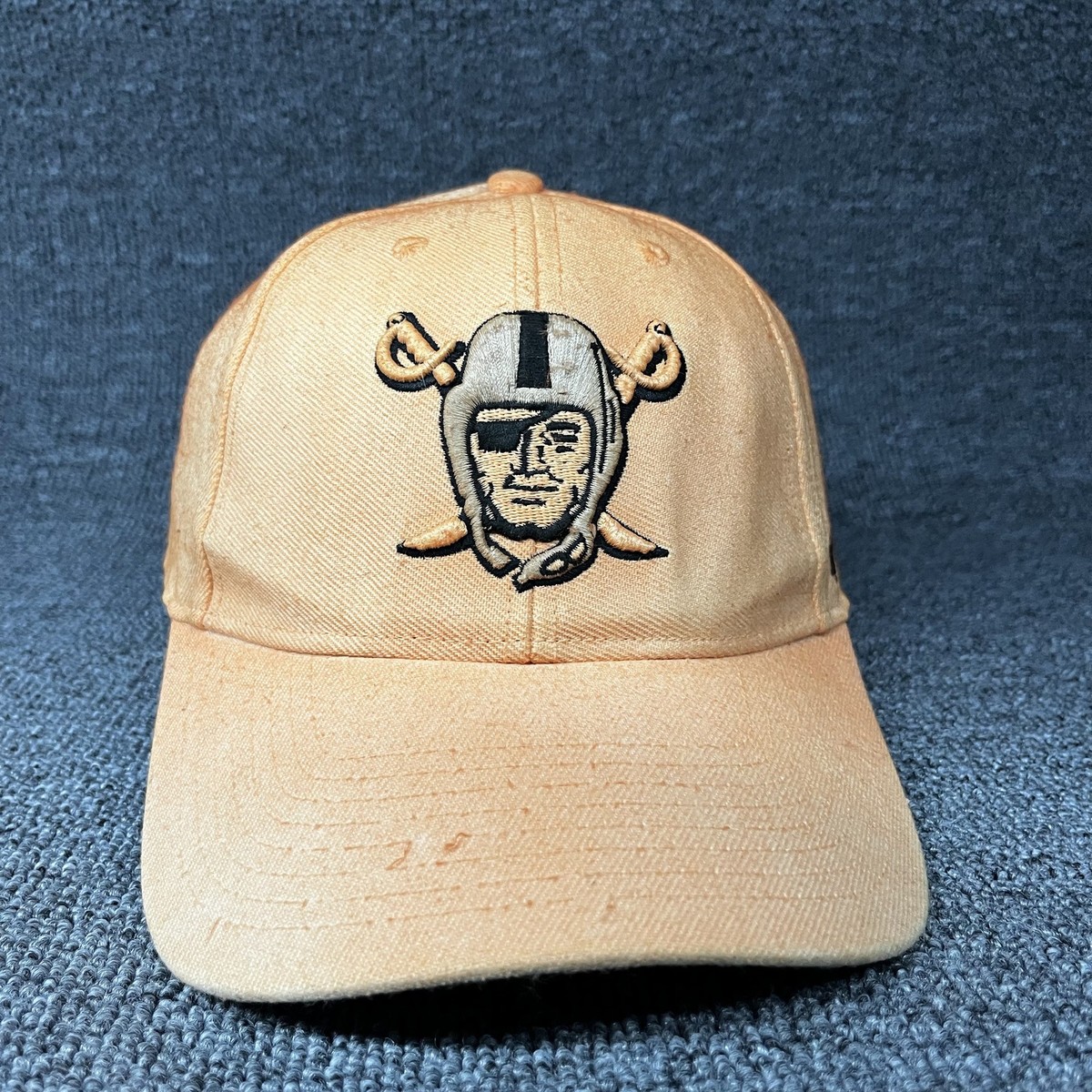 Las Vegas Raiders '47 Clean Up Hat Tan Gold Slub Fabric Adjustable Strapback Cap