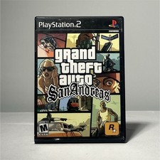 Grand Theft Auto San Andreas PS2 Black Label CIB Map Manual Tested