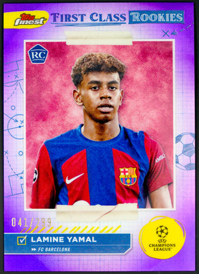 Lamine Yamal First Class Rookie /299 Topps Finest 23/24 UEFA Club Competitions