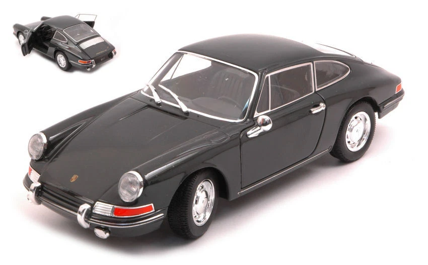MODELLINO AUTO STATICO WELLY PORSCHE 911 1964 GRIGIO MODELLISMO SCALA 1:24 - Immagine 2 di 4