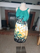 Elie Tahari Women's Watercolor Dress White/Blue Floral, Size 6, Sleeveless