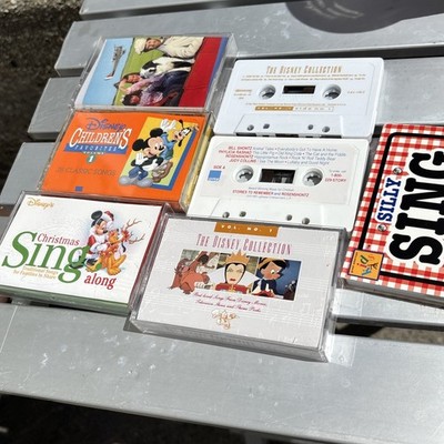 Disney Vintage Audio Cassette Tapes Stories Songs, Lot of 6