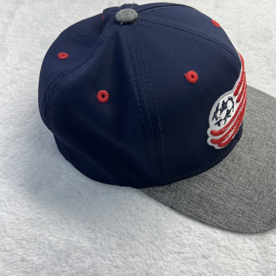New England Revolution MLS Soccer Adidas Hat Cap Blue Gray Flag Snap Back - Image 4 of 4