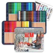 72 Professional Colored Pencil for ColoringOil-BasedSoft Core–Ideal for Artis...