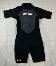 Defiance Kids XL Shorty Wetsuit Black Neoprene Dive Wake Ski Surf Water SUP GUC