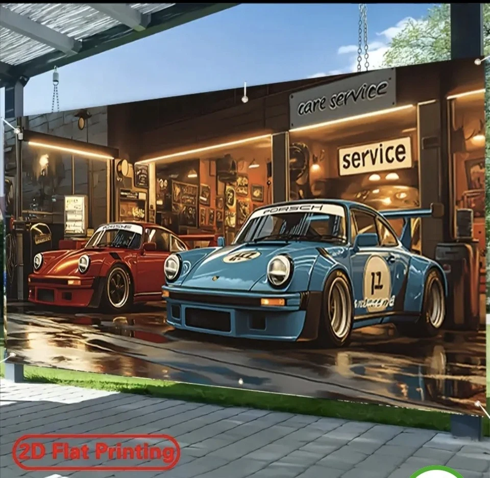 Porsche 911 TURBO Polyester 2D Poster 400x180cm Werkstatt CupRennsport Legen5975 — 第 4/4 张图片