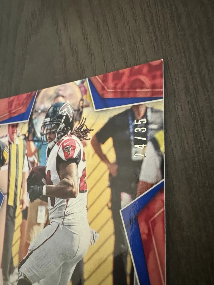 2019 Panini Rookies & Stars Red & Blue SSP /35 #66 DEVONTA FREEMAN Football Card - Image 3 of 3