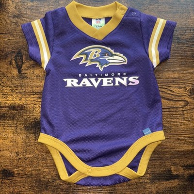 BALTIMORE RAVENS NFL Team Apparel Gerber fits 0-3 months Purple/Gold/Black #00