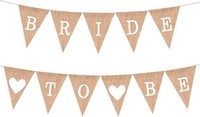 Girlande Bride To Be Jute Bunting Deko Herz Wimpelkette Junggesellinnenabschied