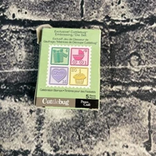 Provo Craft Cuttlebug Celebration Stamps Embossing Folders Die 5 Piece Set 