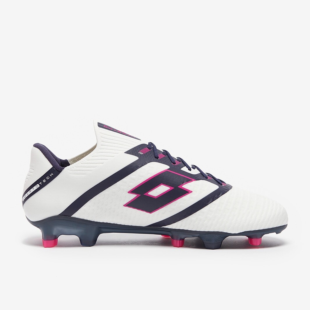 Lotto Maestro 100 IV FG tacchetti calcio uomo tutti bianchi navy vividi fucsia 10 5 nuovi con scatola