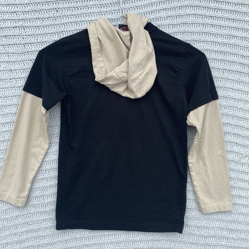 Harley-Davidson Youth Sz (8-10) Hoodie Shirt Long Sleeve Black & Beige Skull - Picture 5 of 7