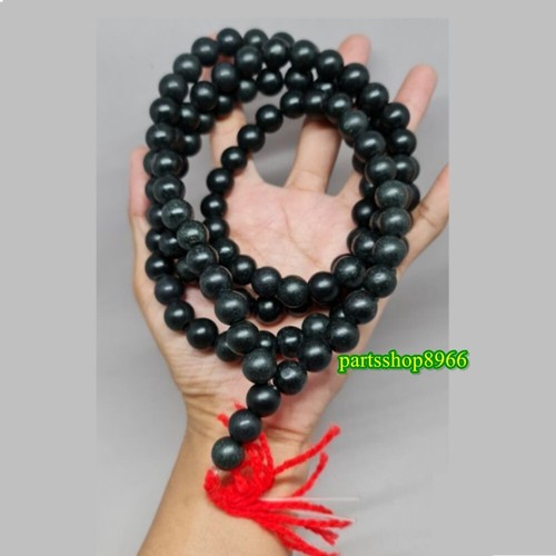 Amulet Rosary Praying Black Jade 108 Beads 10mm. Gemstone Mala Meditation Thai - Picture 4 of 6