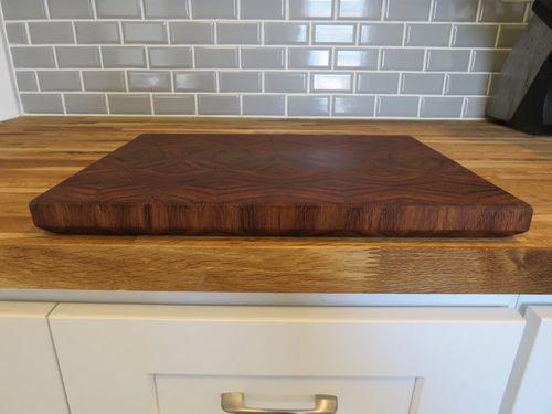 Guanacaste End Grain Exotic Hardwood Butcher Block - 14.5” x 10.75” x 1.25” - Picture 3 of 9