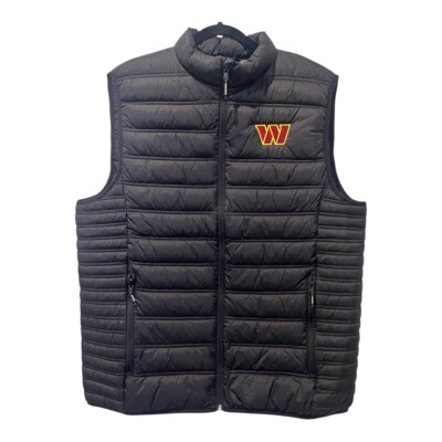 Mens Stormtech Performance Vest Black Packable Washington Commanders Sz XL NEW