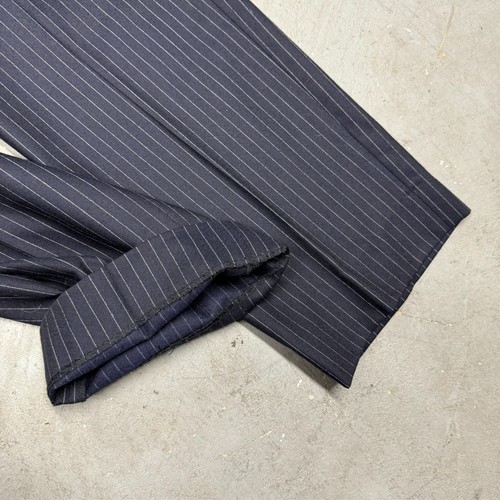 Injoy Reda Superior Wool Full Canvas Flannel Suit 2pc Pinstripe Blue 44R 36x31 - Picture 15 of 15