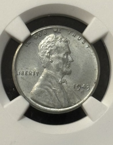 1943 S 1c Lincoln STEEL Wheat Cent NGC MS 65 - Picture 3 of 4