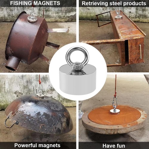 360 Magnet Fishing Kit - 1000LB's Powerful Neodymium N52 Magnet Treasure Hunting - Picture 2 of 6
