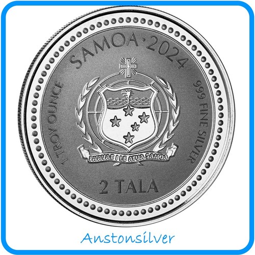 Samoa San Jorge y el Dragón 2024 - 1 oz .999 plata a prueba en cápsula - Imagen 4 de 4
