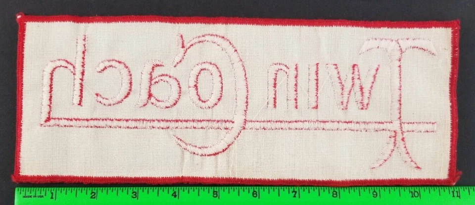 Vintage Twin Coach Bus Transportation Large Patch - Image 2 of 2