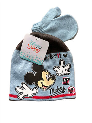 Disney Mickey Mouse Winter Herbst Mütze und Handschuhe Set für einen Jungen