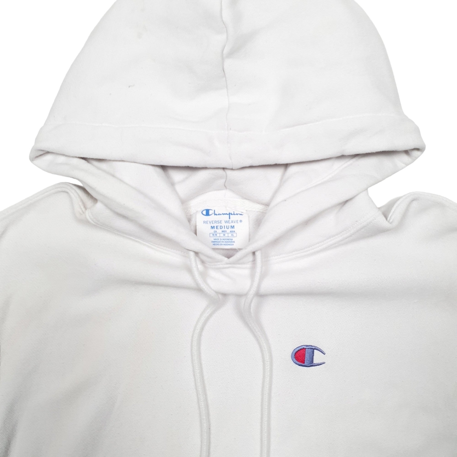 CHAMPION Hoodie Reverse Weave Jumper Sweatshirt Mens M image 2