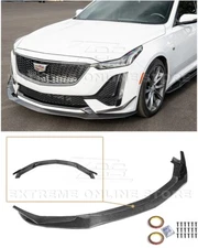 For 20-24 Cadillac CT5-V Blackwing Style CARBON FIBER Front Lip Splitter Canards