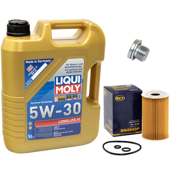 MotoröL ÖLfilter SH4049P 5W30 5 Liter + ÖLablassschraube FüR VW Tiguan 4Motion-image