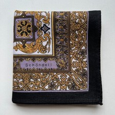 HANDKERCHIEF VINTAGE MEN'S ART IVY PATTERNED POCKET SQUARE COTTON 17" A0152 