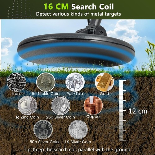 High Accuracy Metal Detector Kit Waterproof Treasure Seeker Gold Hunter Detector - Picture 5 of 12