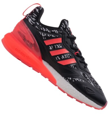 Adidas Originals ZX 2K Boost 2.0 Men Shoes Size 14 Black White GW8237