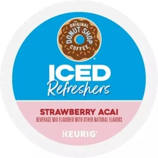 ORIGINAL DONUT SHOP STRAWBERRY ACAI ICED REFRESHERS KCUPS 10CT