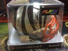 Rudi Johnson Signed Cincinnati Bengals Flash Speed Mini Football Helmet (JSA)