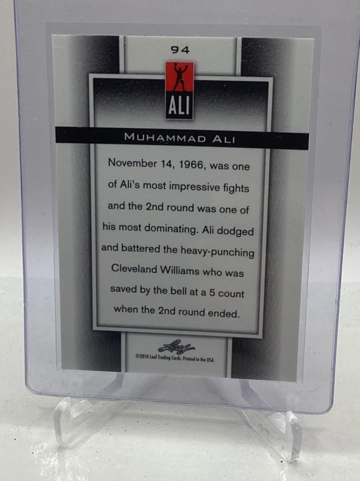 2010 Leaf Muhammad Ali Red Prismatic /10 #94 - Image 2 of 2