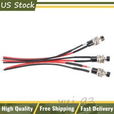 3X BLACK SPST Mini Push Button Pre-Wired N/O Momentary Switch OFF- ON 